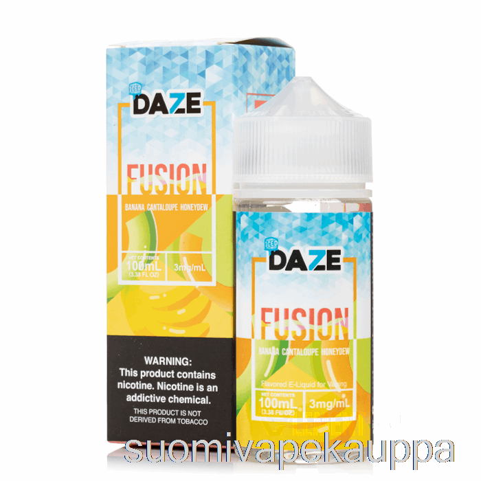 Vape Nesteet Jääbanaani Cantaloupe Honeydew - 7 Daze Fuusio - 100 Ml 6 Mg